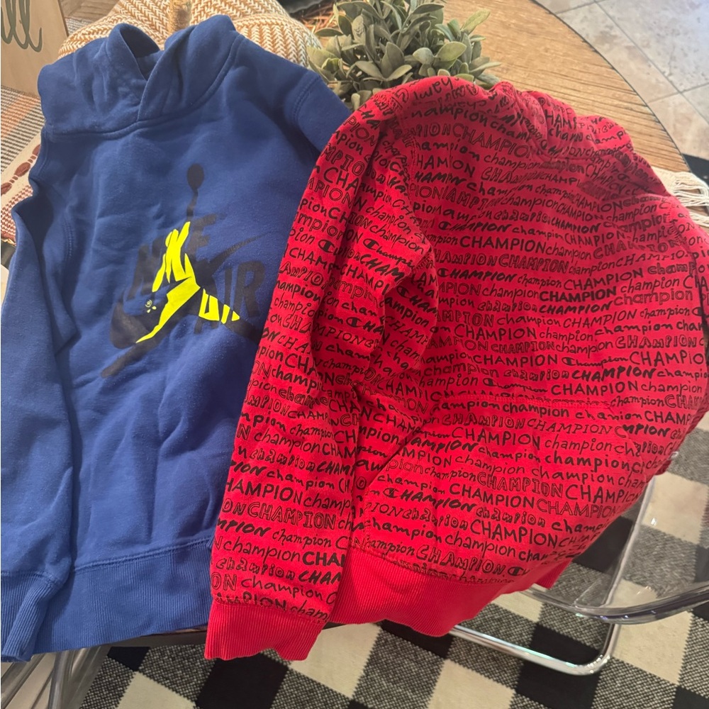 Nike Blue and Yellow Kids Hoodie